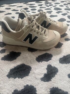 New Balance Sand and Black Casual Sneakers